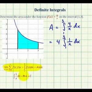 Ex 4:  Area Under a Rational Function Using Definite Integration