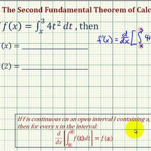Ex 2: The Second Fundamental Theorem of Calculus (Reverse Order)