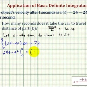Ex: Definite Integration Application - Velocity and Distance