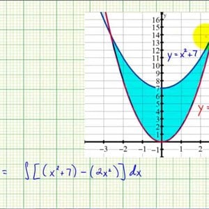 Ex 4:  Find Area Between Two Quadratic Functions (respect to x)