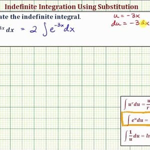Ex: Evaluate a Indefinite Integral Using Substitution (Form e^u)