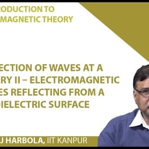 Introduction to Electromagnetism by Prof. Manoj Harbola (NPTEL):- Reflection of waves at a boundary 2