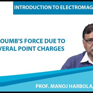 Introduction to Electromagnetism by Prof. Manoj Harbola (NPTEL):- Coloumb's Force due to several Point charges