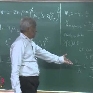 Condensed Matter Physics by Prof. G. Rangarajan (NPTEL):- Lecture 25: Pauli Paramagnetism and Landau Diamagnetism