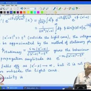 Relativistic QM by Prof. Apoorva Patel (NPTEL):- Lecture 27: Relativistic case, Particle and antiparticle contributions, Feynman prescription