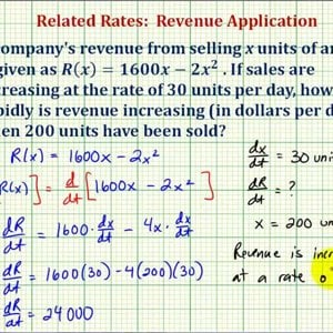 Ex: Related Rates - Find the Rate of Change of Revenue