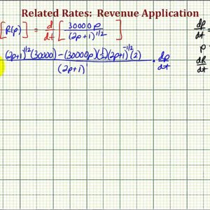 Ex: Related Rates - Find the Rate of Change of Revenue (Quotient Rule)