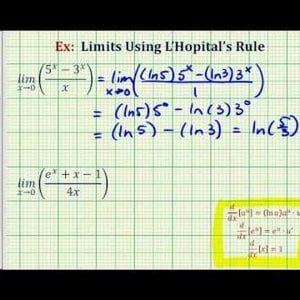 Ex 3: L'Hopitals Rule Involving Exponential Functions