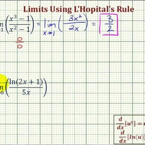Ex: Use L'Hopital's Rule to Determine a Limit Approaching Zero