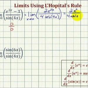 Ex 1: Use L'Hopital's Rule to Determine a Limit Approaching Zero with Trig Function