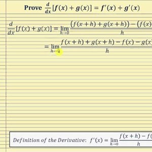 Proof - the Derivative of Sum and Difference of Functions:   d/dx[f(x)+g(x)]