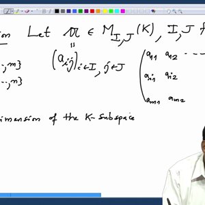 Linear Algebra by Prof. Dilip Patil (NPTEL):- Lecture 42: Rank of a matrix