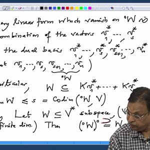 Linear Algebra by Prof. Dilip Patil (NPTEL):- Lecture 33: Dual spaces continued