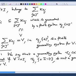 Linear Algebra by Prof. Dilip Patil (NPTEL):- Lecture 15: Vector spaces with finite generating system
