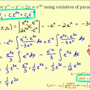 Ex 1: General Solution to a Second Order DE Using Variation of Parameters