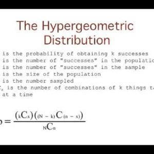 6. Probability:  Hypergeometric Distribution