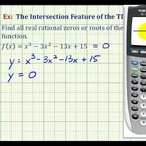 Ex 1: The Intersection Feature of the TI84 to Find Rational Zeros of a Polynomial