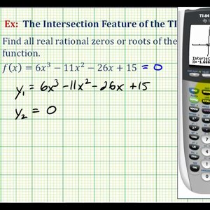 Ex 2: The Intersection Feature of the TI84 to Find Rational Zeros of a Polynomial
