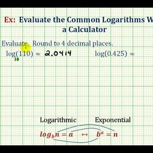 Ex: Evaluate Common Logarithms on a Calculator