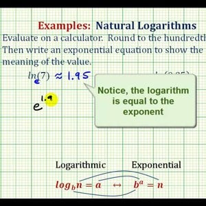 Ex: Evaluate Natural Logarithms on the Calculator