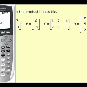 Matrix Multiplication on the Graphing Calculator