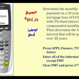 Determining the Monthly Payments for a Loan on the TI84