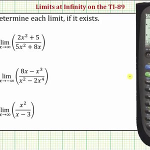 Determine Limits at Infinity on the TI-89 - YouTube