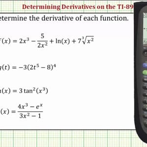 Determine Derivatives on the TI-89 - YouTube