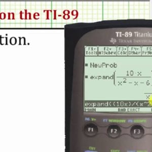 Perform Partial Fraction Decomposition on the TI-89 - YouTube