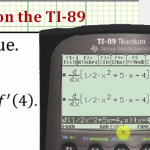 Determine Derivative Function Values on the TI-89 - YouTube