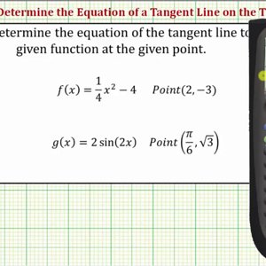 Determine Equations of Tangent Lines on the TI-89 - YouTube