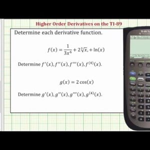 Determine Higher Order Derivatives on the TI-89 - YouTube