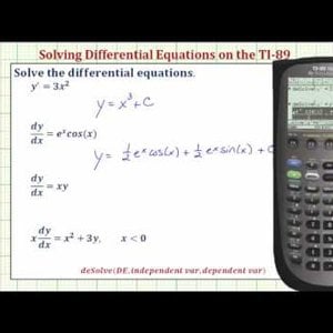 Solve First Order Differential Equations on the TI-89 - YouTube