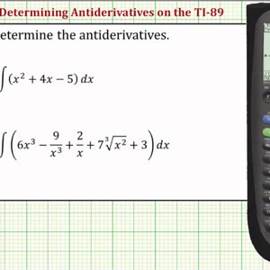 Determine Antiderivatives (Indefinite Integrals) on the TI-89 - YouTube