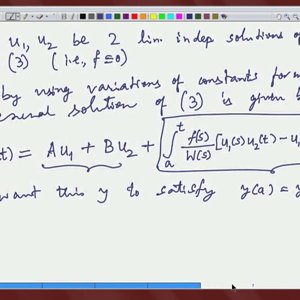Differential Equations and Applications (NPTEL):- Lecture 38: Linear Second Order Equations