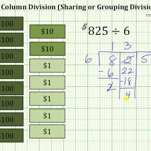 Column Divisions: 3 Digit Divided by 1 Digit with Remainder