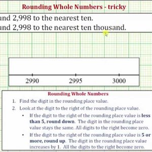 Ex: Round a 4 Digit Number to Tens and Ten Thousands (tricky)