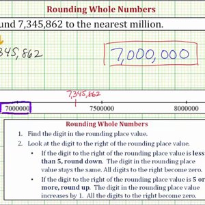 Ex: Rounding to the Various Place Values - Number Line / Formal Rules