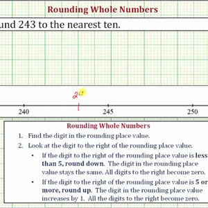 Ex: Rounding to the Nearest Ten - Number Line / Formal Rules