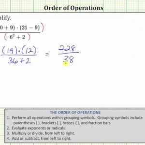 Ex 1: Simplify an Expression in Fraction form (Order of Operations)