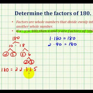 Ex 3:  Determine Factors of a Number