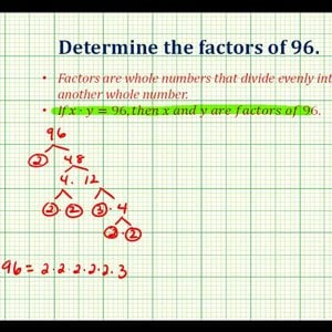 Ex 2:  Determine Factors of a Number