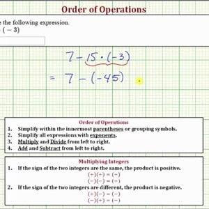 Ex: Evaluate an Expression Using  Order of Operations:  a-b*c (integers)