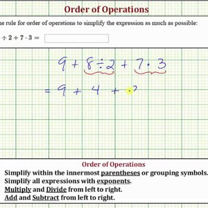 Evaluate an Expression Using the Order of Operations: a+b/c+d*f
