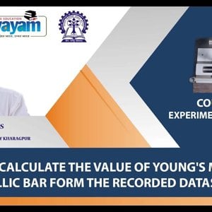 Experimental Physics I (NPTEL) Lecture 22: Calculate the value of young's modulus from recorded data