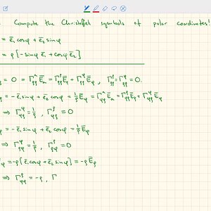 SH2372 General Relativity (3X): Christoffel symbols in polar coordinates