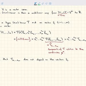 SH2372 General Relativity (5): Type (0,M) tensors