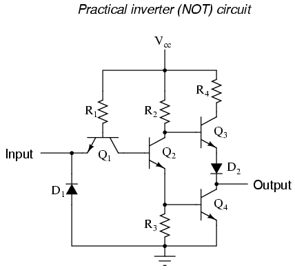 Transistor not gate function