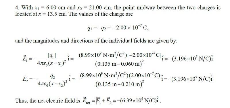 Electric Field Question Why Is This Answer Negative Physics Forums