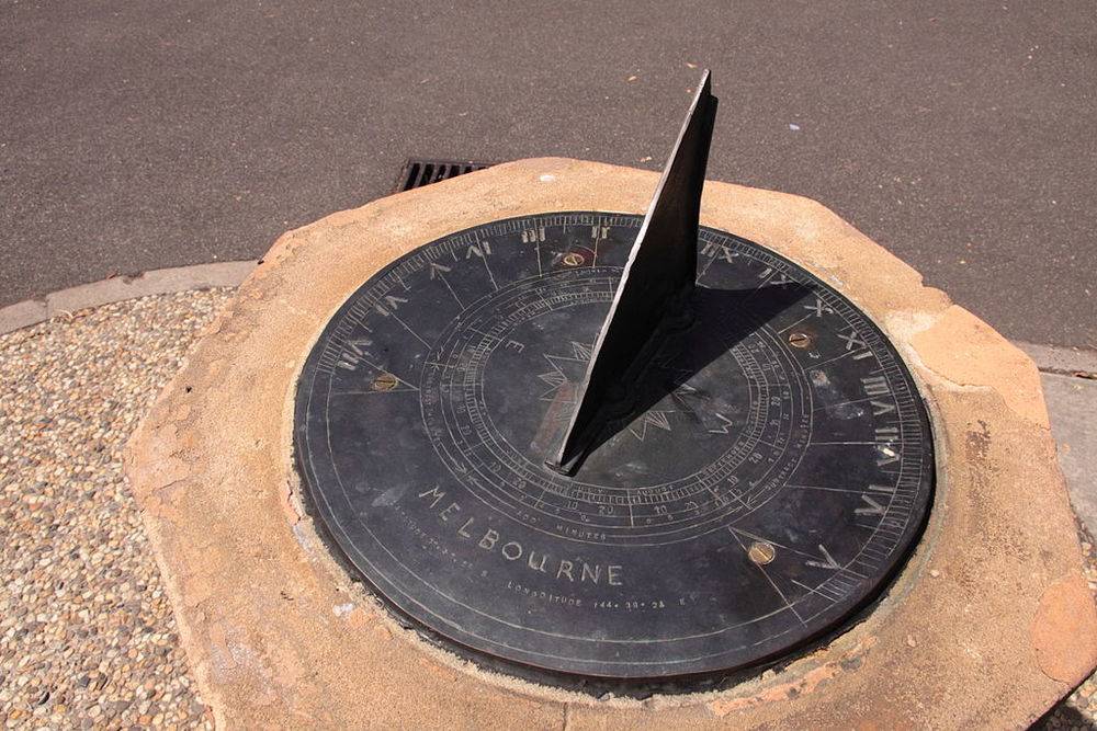 How accurate can the shadow of a large sundial be?